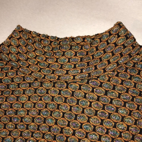 Zara Mock Turtleneck Metallic Dress Medium SALE - Picture 4 of 10
